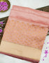 Banarasi Katan Silk Kadwa Skirt Border Handloom Saree | Blush Pink - Khinkhwab