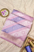 Banarasi Katan Silk Ektara Rangkat Jangla Handwoven Saree in Lilac Purple - Khinkhwab