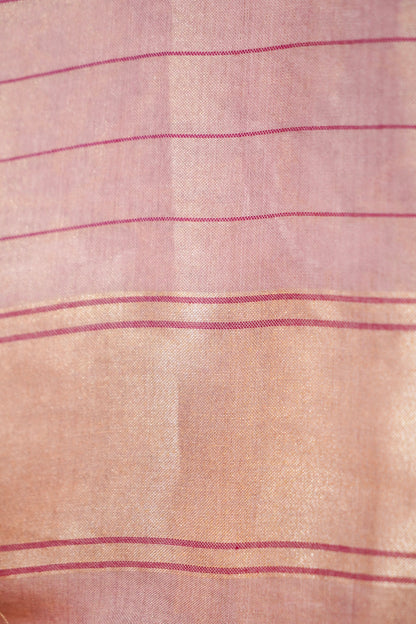 Banarasi Katan Tissue Handwoven Saree in Dusty Rose | Bulbul - Khinkhwab