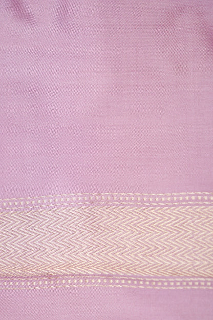 Banarasi Katan Silk Ektara Rangkat Jangla Handwoven Saree in Lilac Purple - Khinkhwab