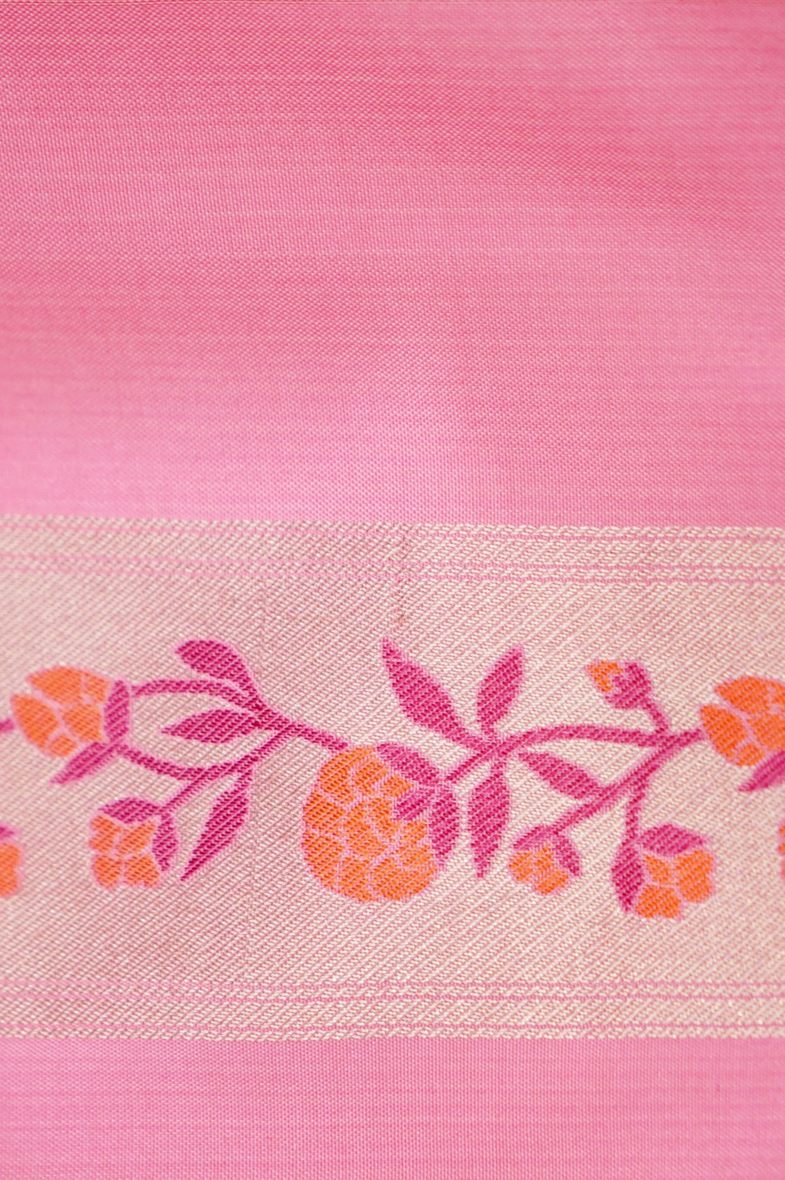 Banarasi Katan Silk Ektara Meenakari Handwoven Saree in Rose Pink - Khinkhwab