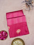 Banarasi Katan Silk Kadwa Striped Handwoven Saree in Rose Pink - Khinkhwab