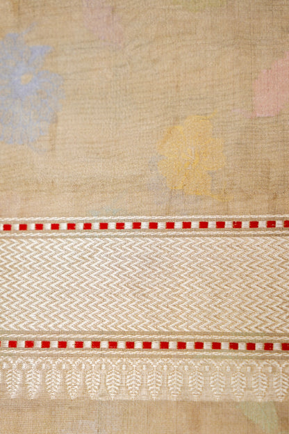 Banarasi Pure Silk Tissue Kadwa Meenakari Handloom Saree | Gold - Khinkhwab