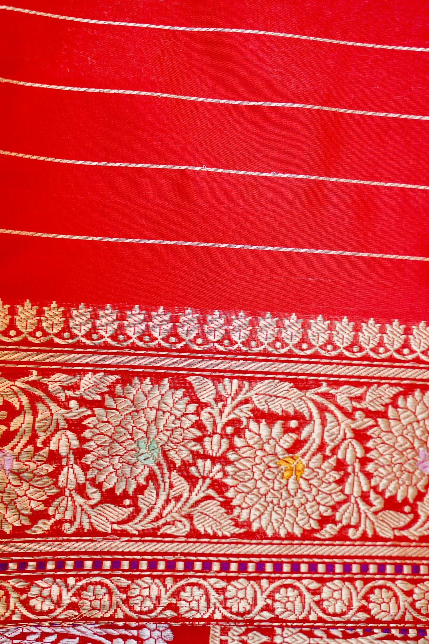 Banarasi Katan Silk Kadwa Meenakari Handloom Saree | Red