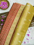 Handloom Banarasi Pure Silk Tissue Kadwa Saree with Katan Border - Khinkhwab