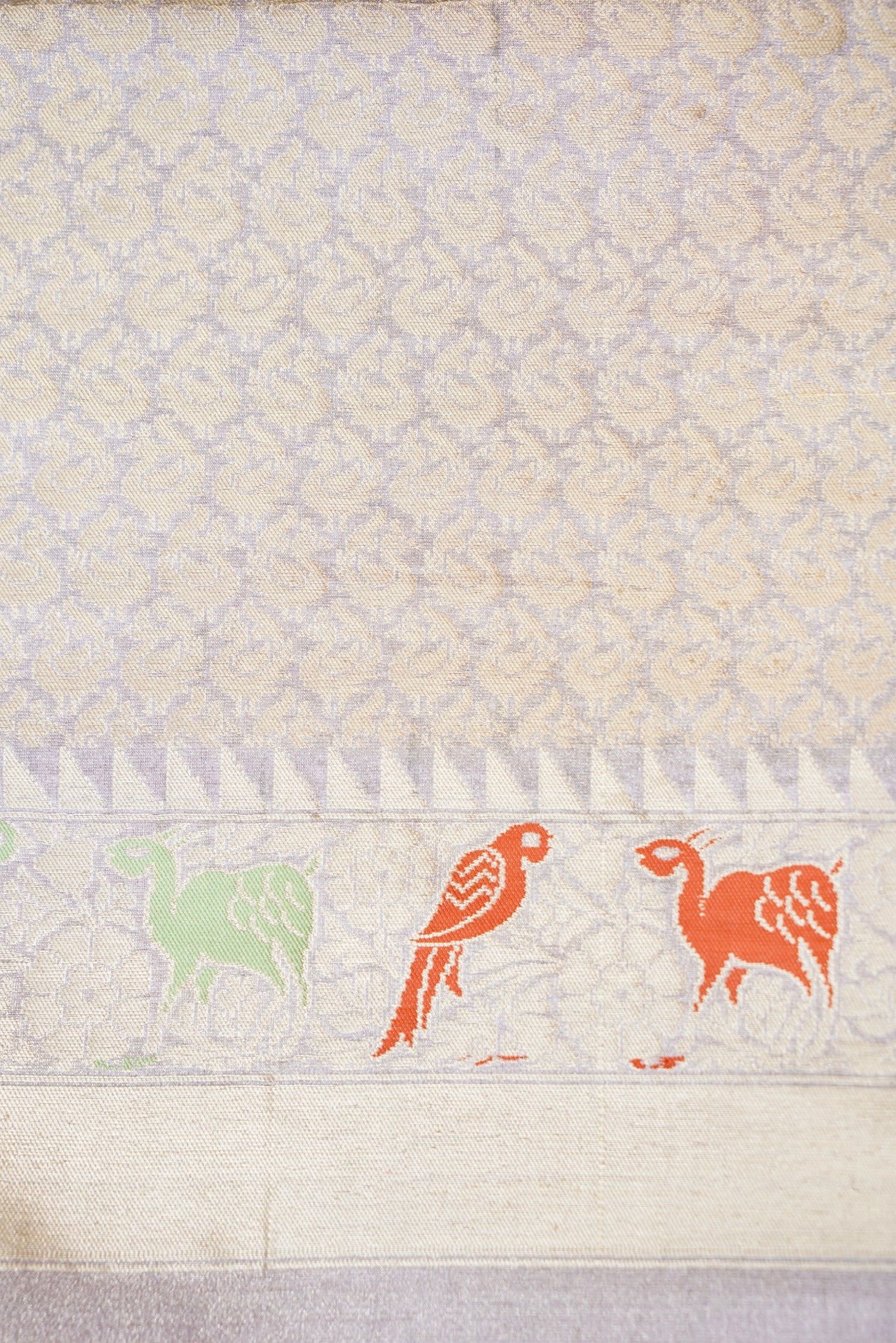 Banarasi Katan Silk Kadwa Figure Handloom Saree in Lavender - Khinkhwab