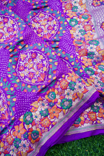 Banarasi Bandhani Georgette Dupatta - Khinkhwab