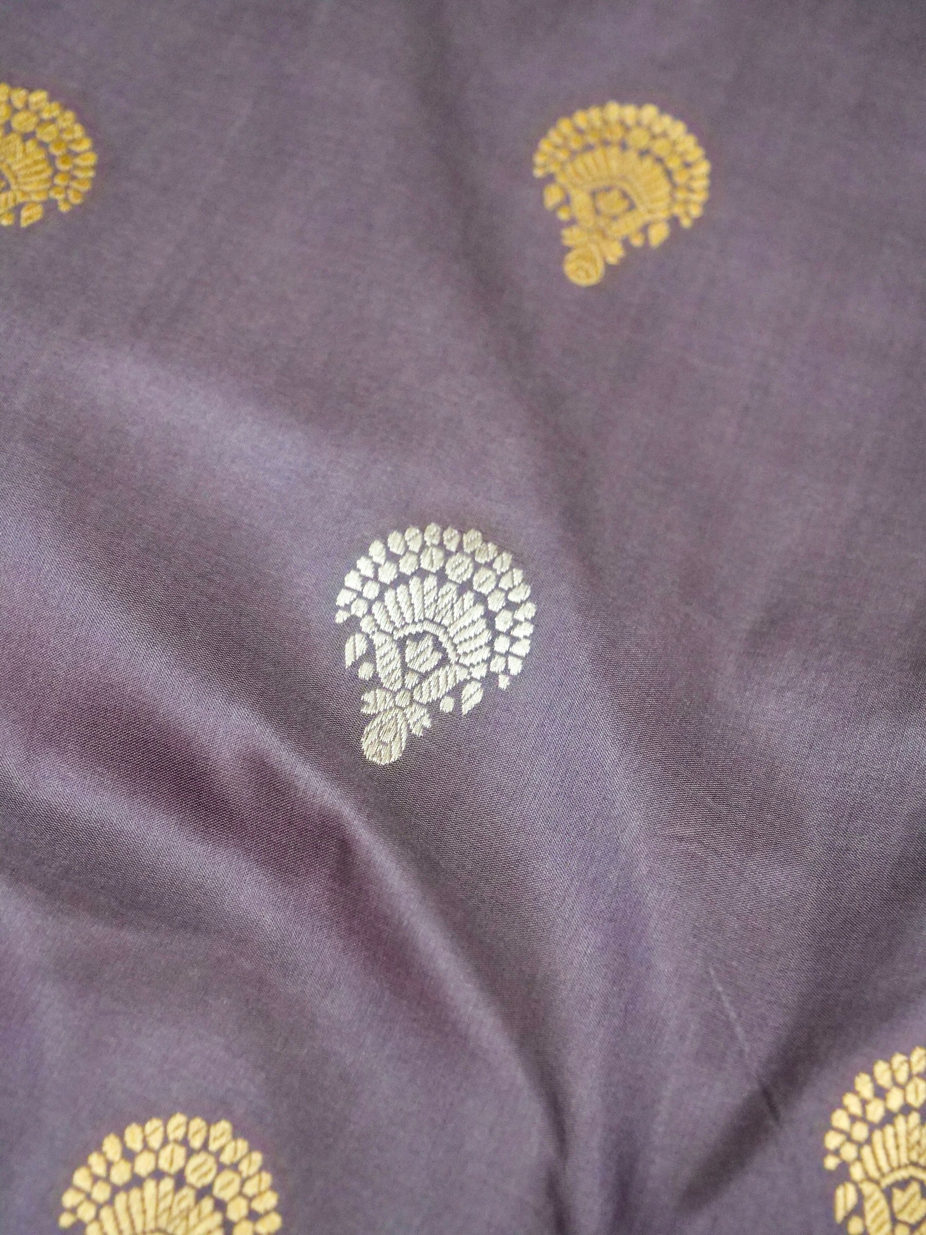 Banarasi Katan Silk Kadwa Skirt Border Handloom Saree | Lavender - Khinkhwab