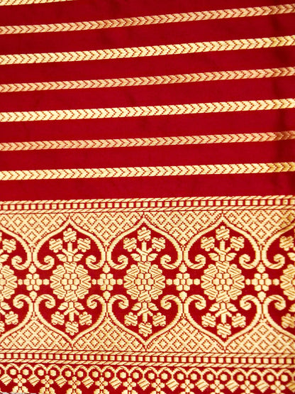 Banarasi Katan Silk Kadwa Skirt Border Handloom Saree | Lavender - Khinkhwab
