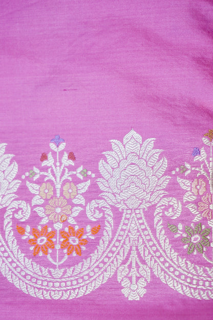 Banarasi Katan Silk Kadwa Handloom Saree in Fuchsia Pink - Khinkhwab