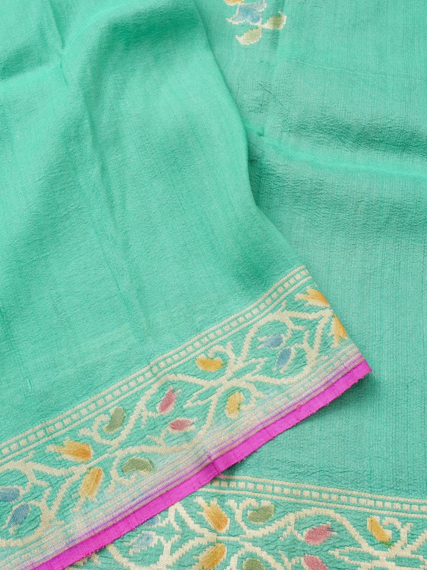 Pure Tussar Georgette Handloom Banarasi Turkish Dupatta - Khinkhwab