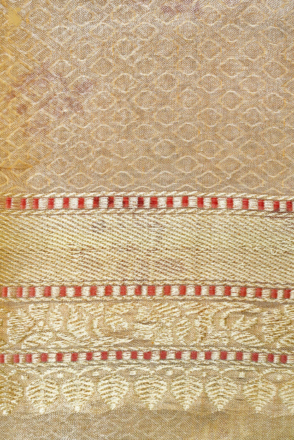 Handloom Banarasi Tissue Silk Tanchoi Print Saree