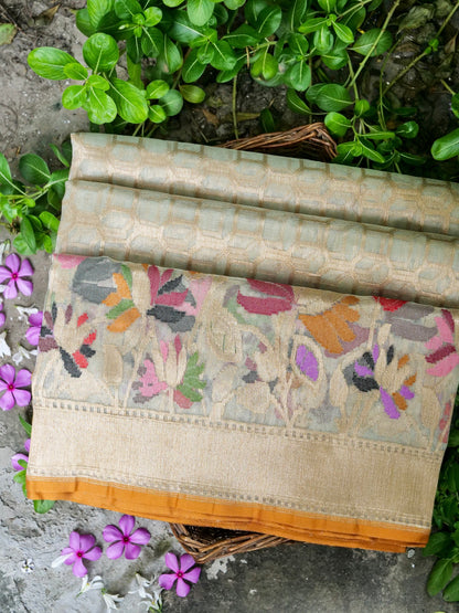 Pure Banarasi Tissue Net Ektara Saree