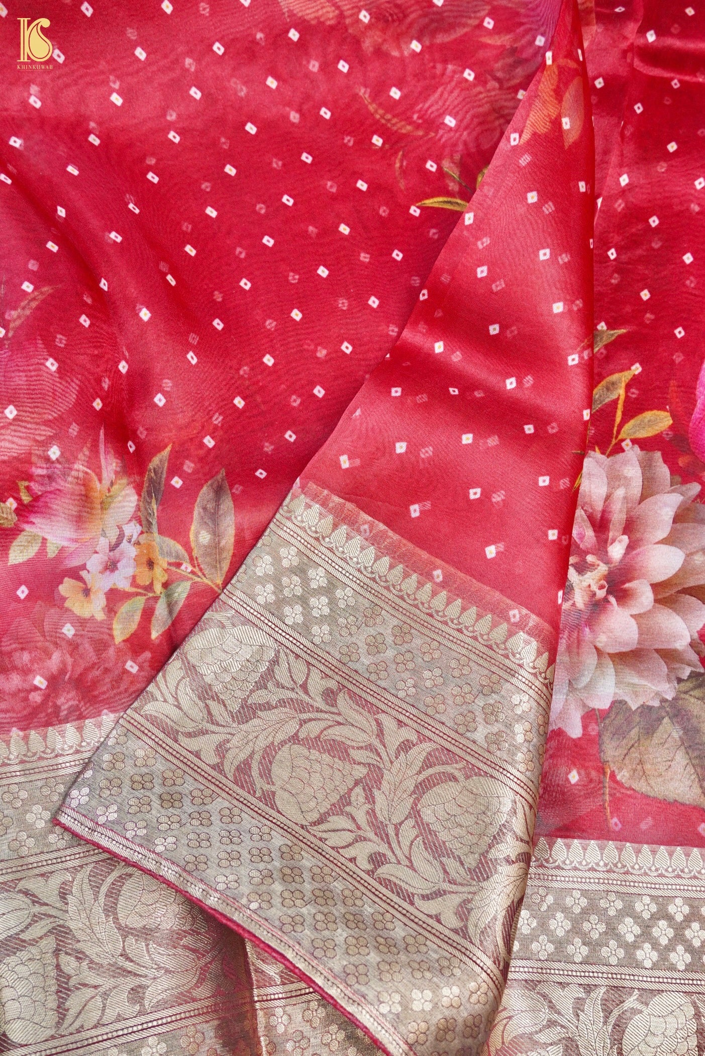 Organza Silk Print Saree