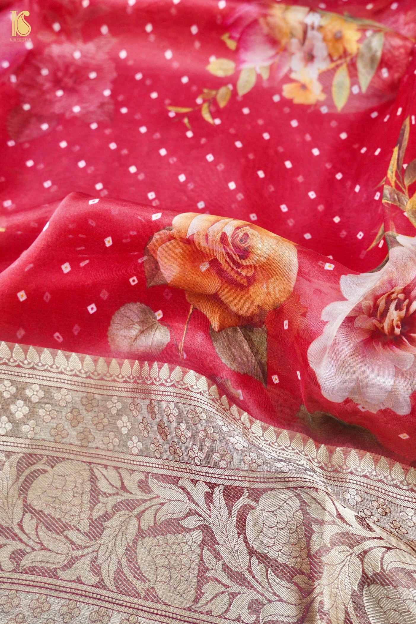 Organza Silk Print Saree