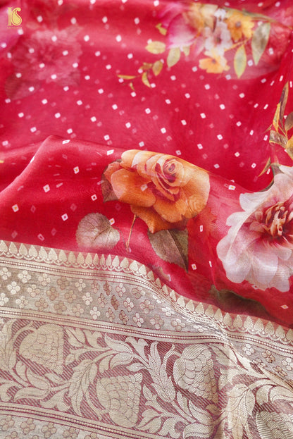 Organza Silk Print Saree