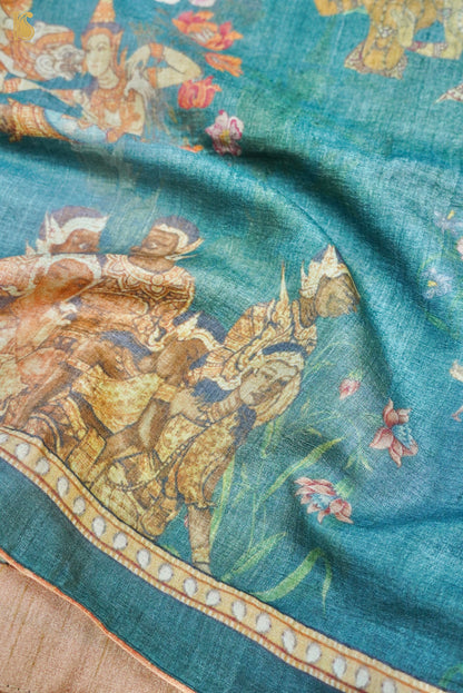 Tussar Silk Print Saree