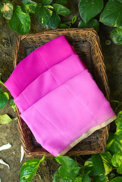 Pink Georgette Handloom Banarasi Saree