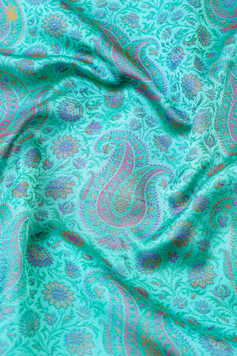 Handloom Banarasi Kalka Ambi Tanchoi Silk Fabric
