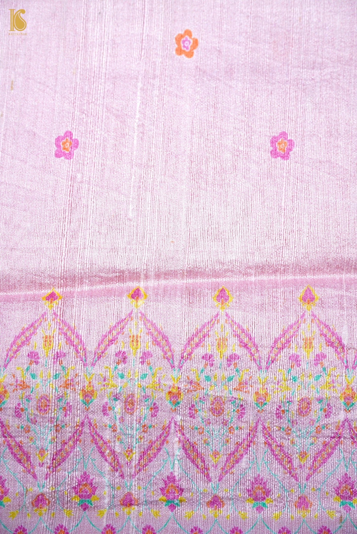 Raw Silk Turkish Print Nergis Saree