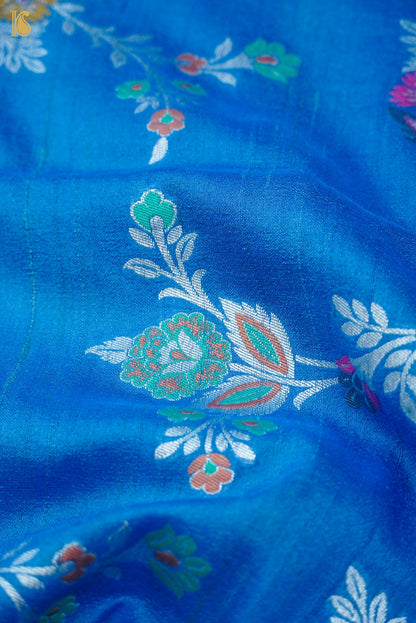 Handloom Banarasi  Tussar Silk Meenakari Saree