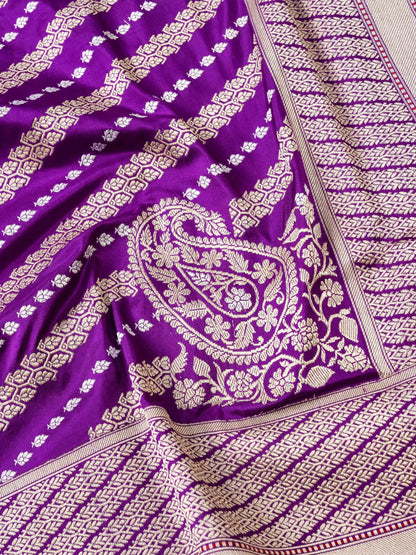 Handloom Banarasi Katan Silk Kadwa Saree