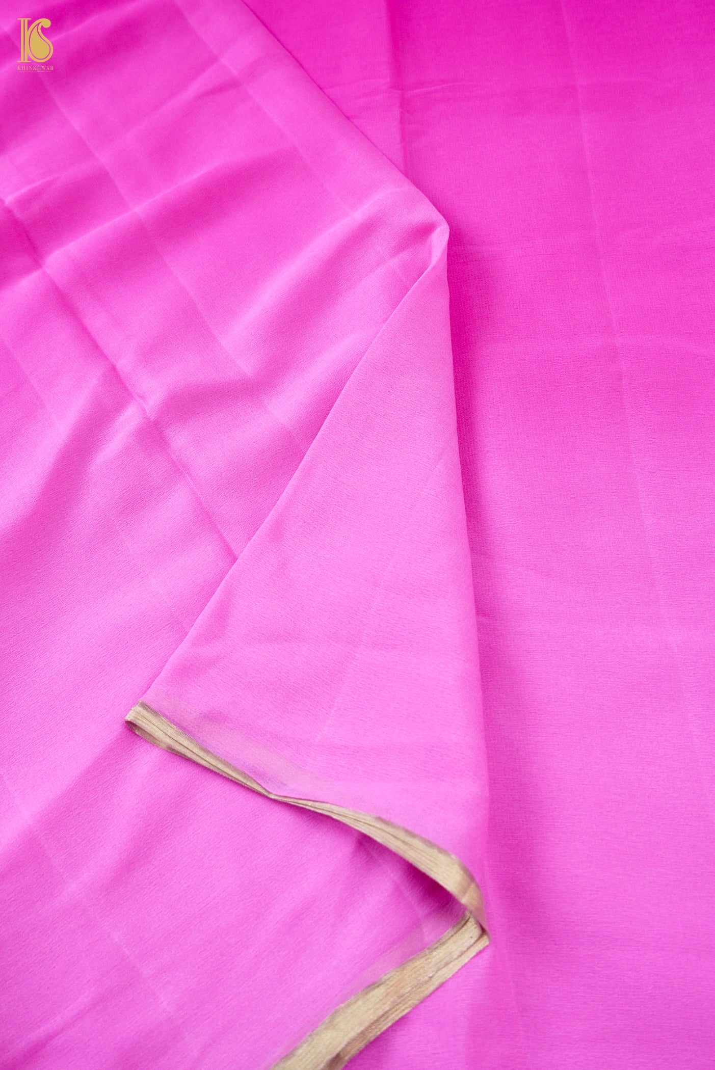 Pink Georgette Handloom Banarasi Saree