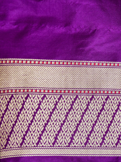 Handloom Banarasi Katan Silk Kadwa Saree