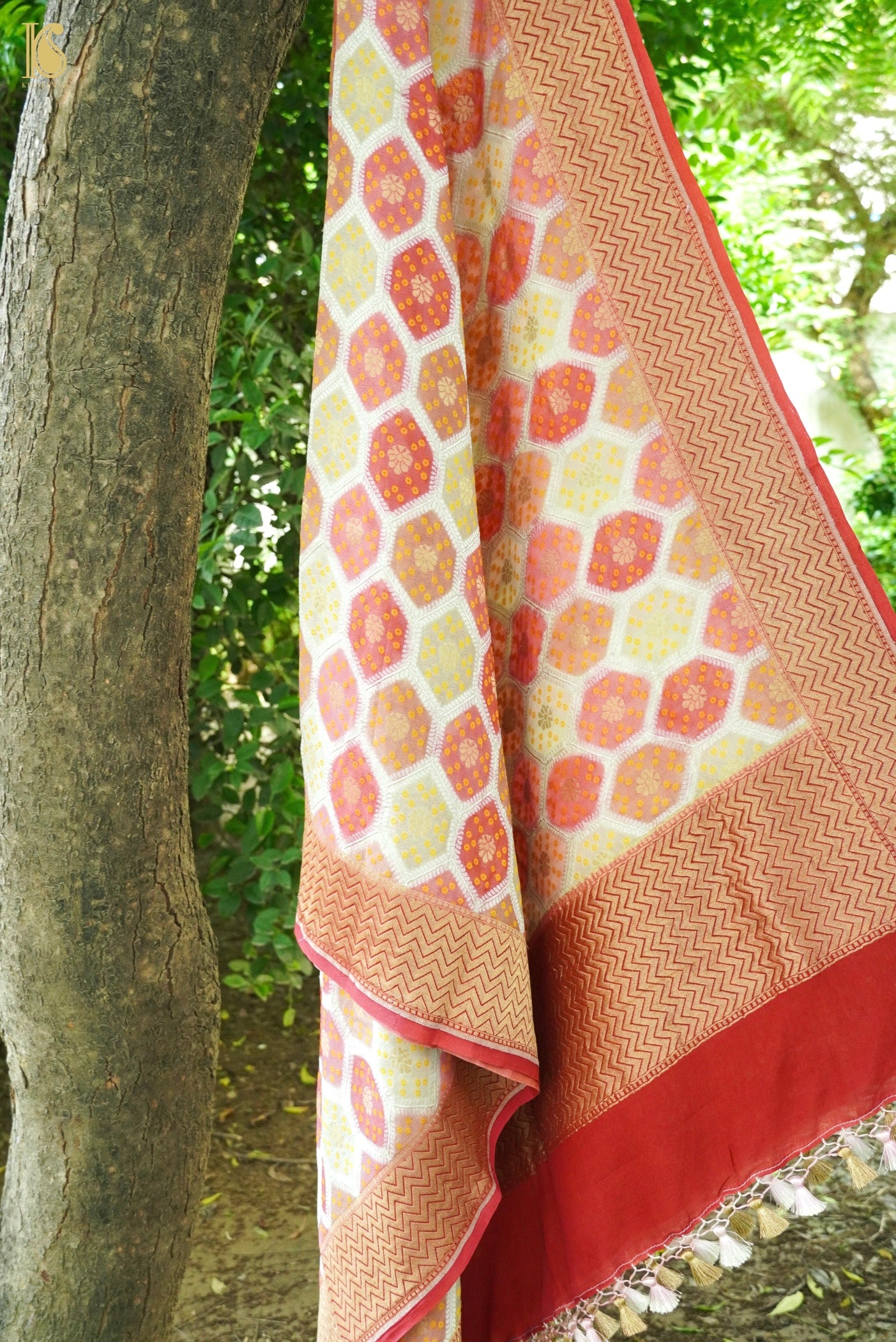 Banarasi Georgette Honeycomb Dupatta