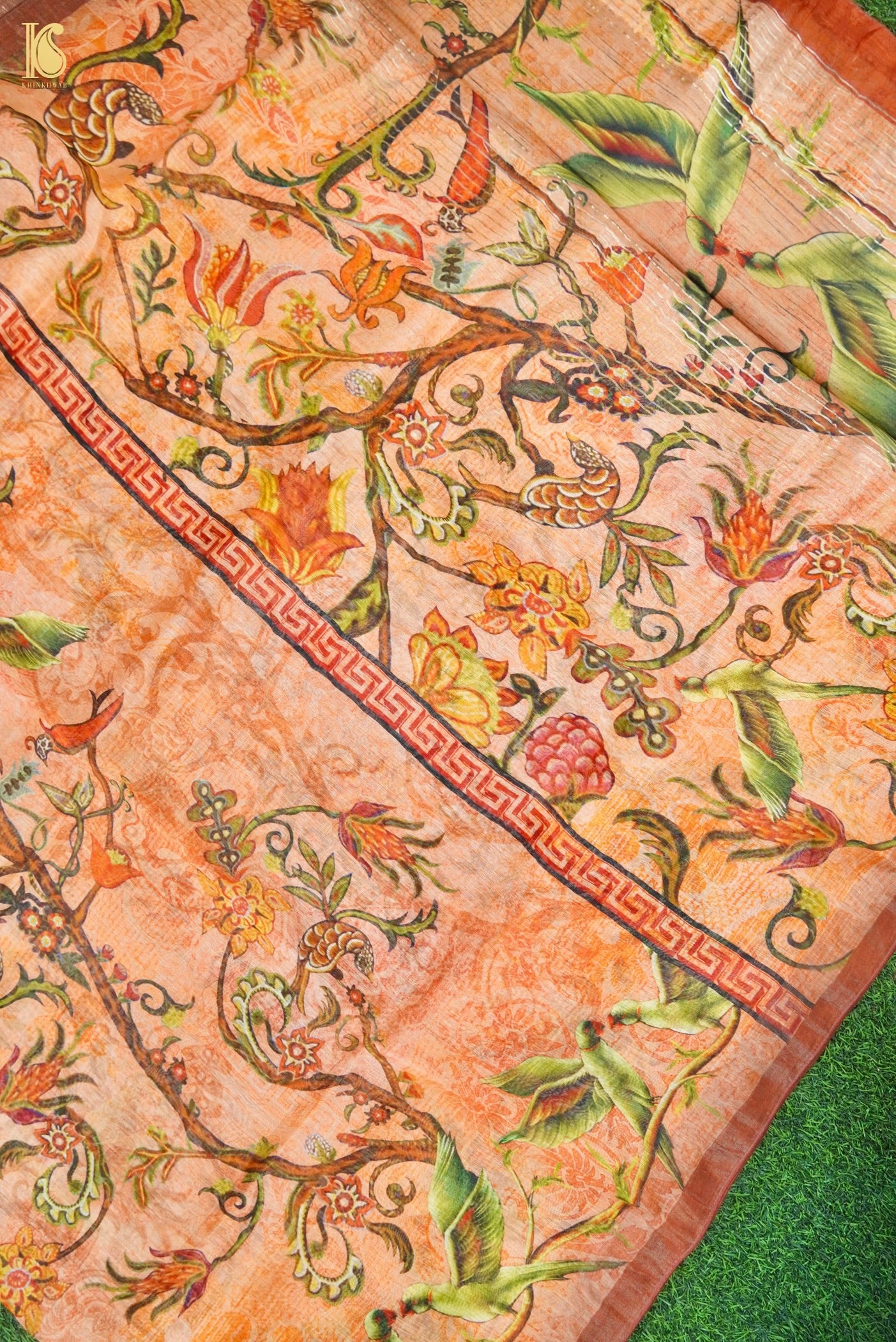 Linen Banarasi Printed Saree