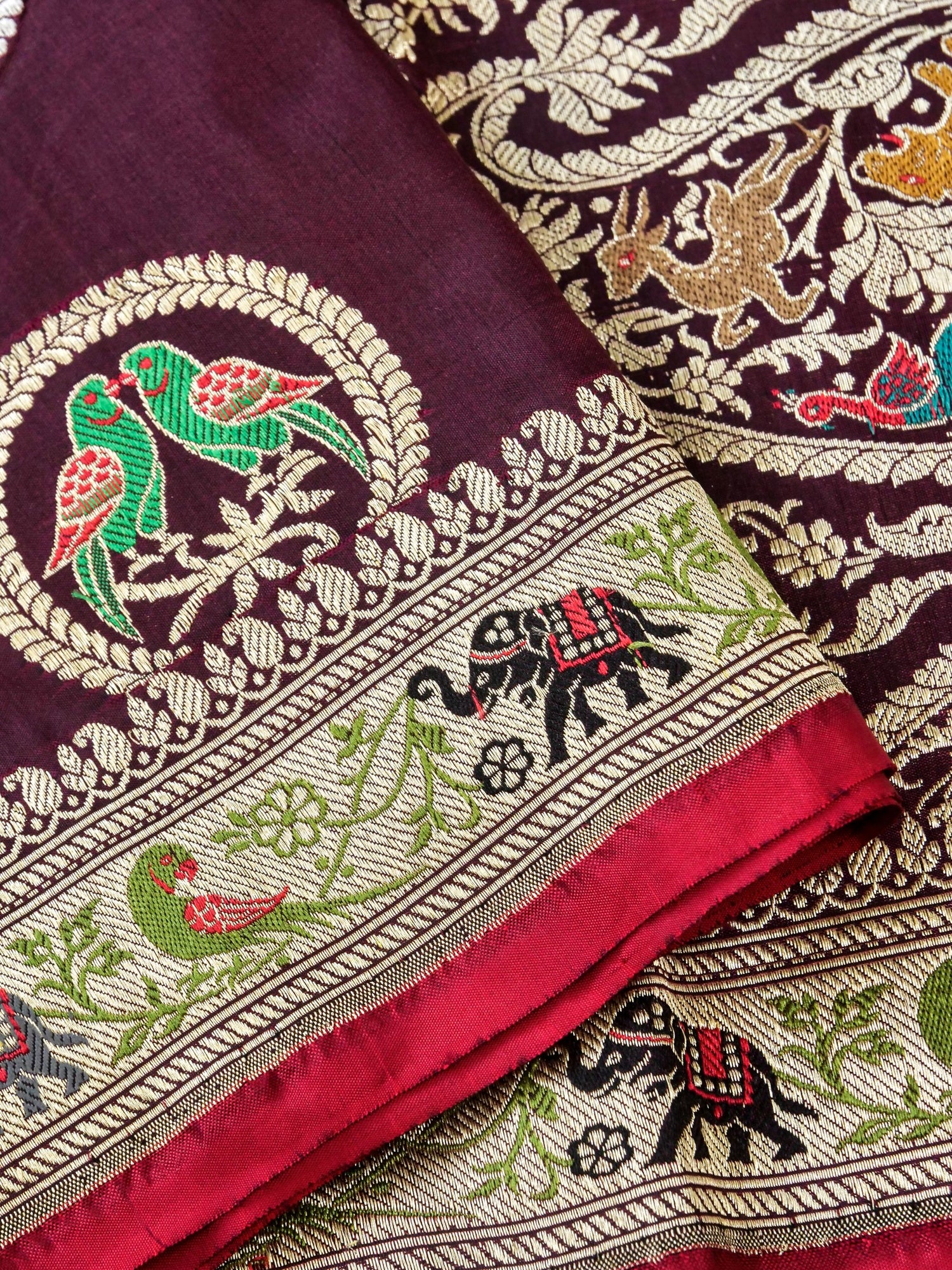 Handloom Banarasi Katan Silk Kadwa Saree