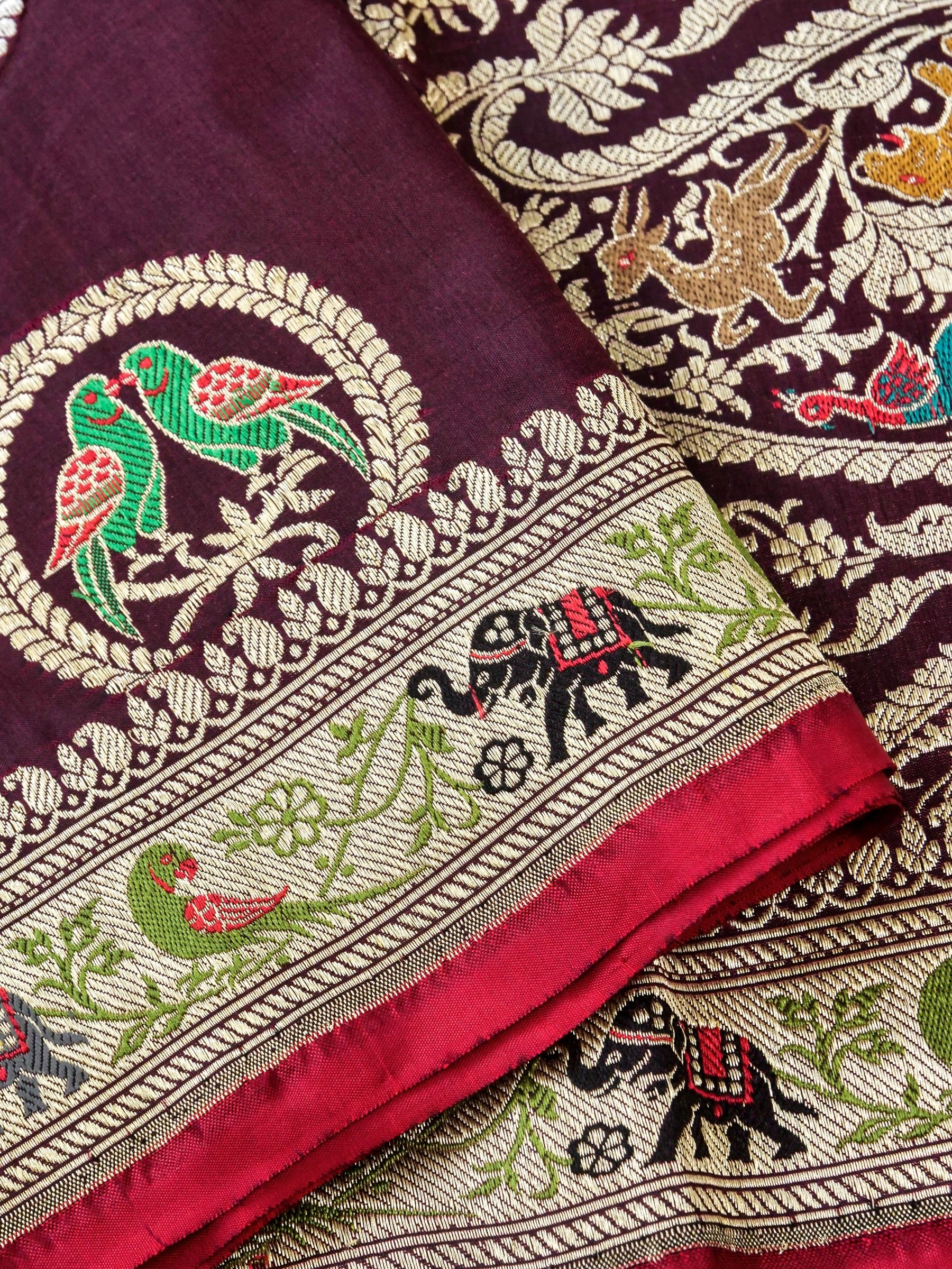 Handloom Banarasi Katan Silk Kadwa Saree