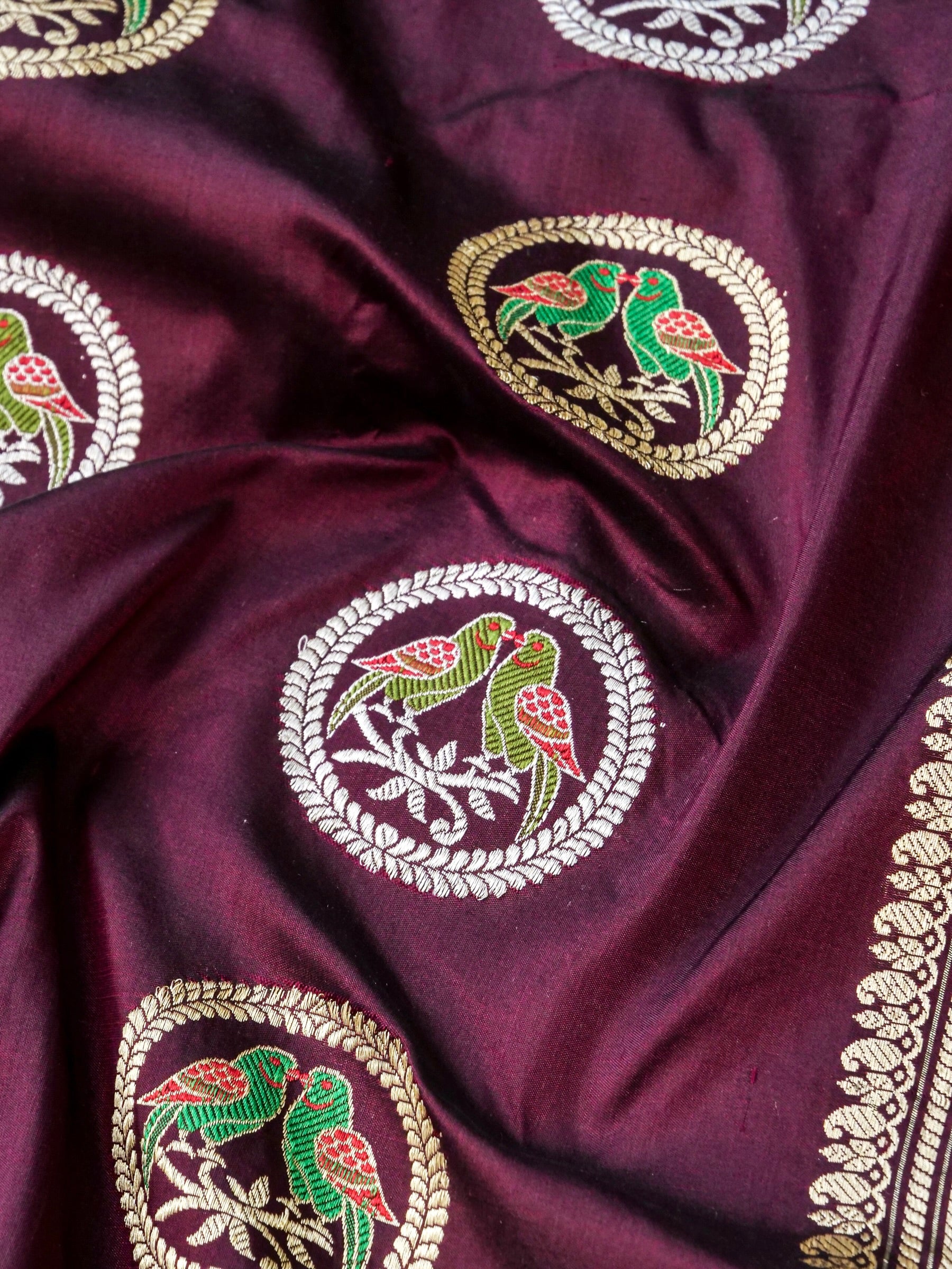 Handloom Banarasi Katan Silk Kadwa Saree