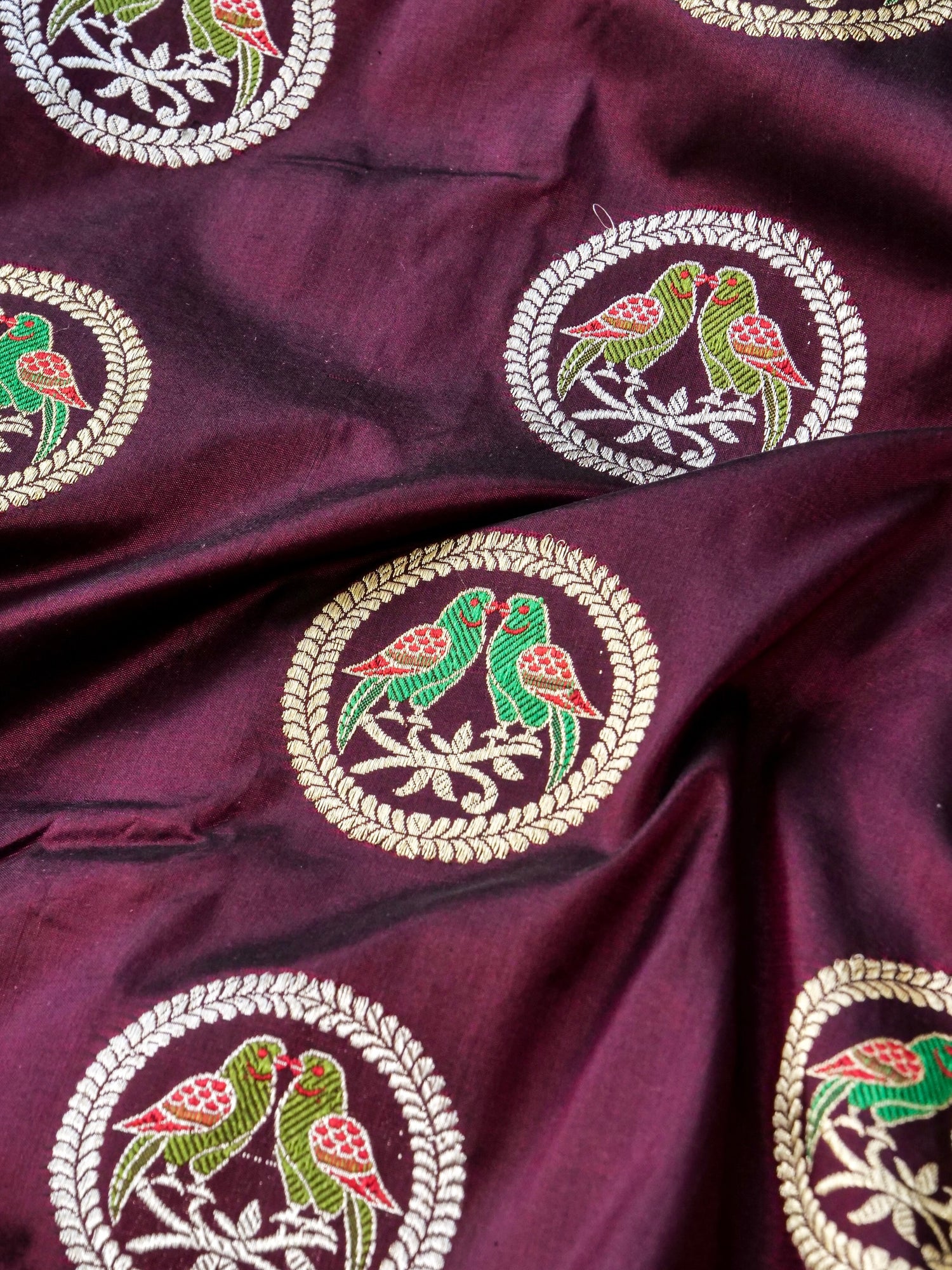 Handloom Banarasi Katan Silk Kadwa Saree