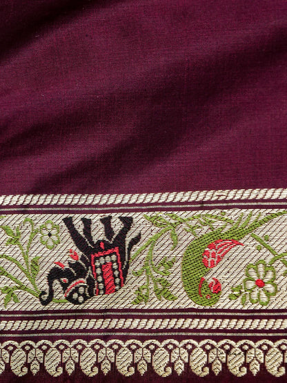 Handloom Banarasi Katan Silk Kadwa Saree