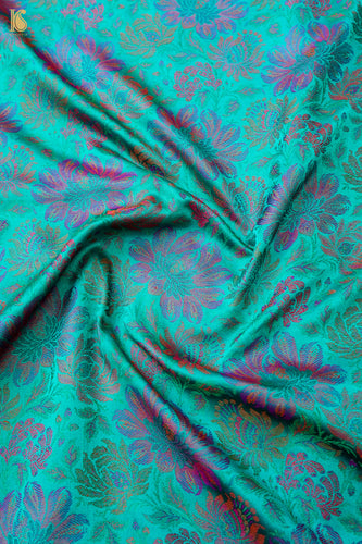 Handloom Banarasi Marigold Tanchoi Silk Fabric