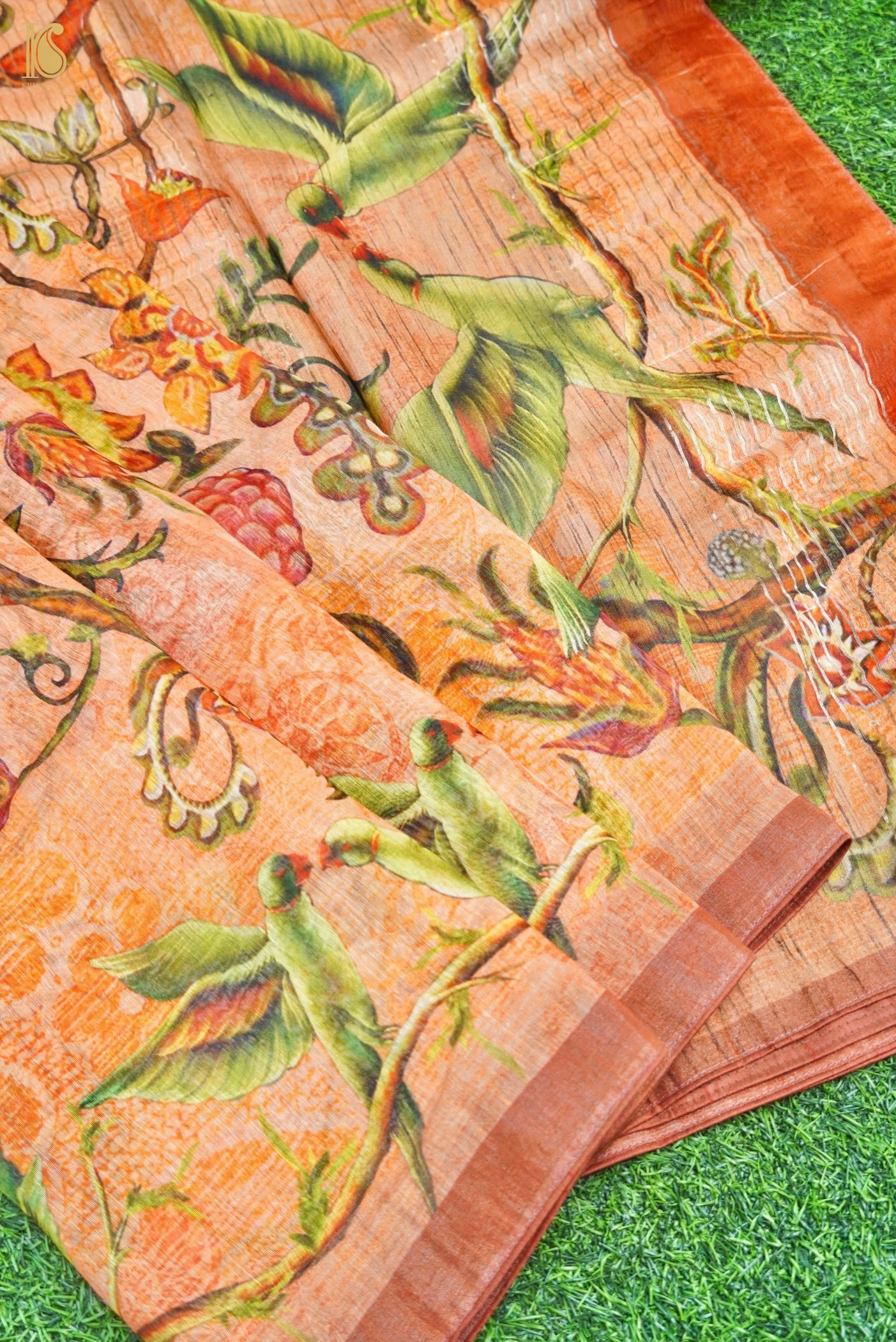 Linen Banarasi Printed Saree