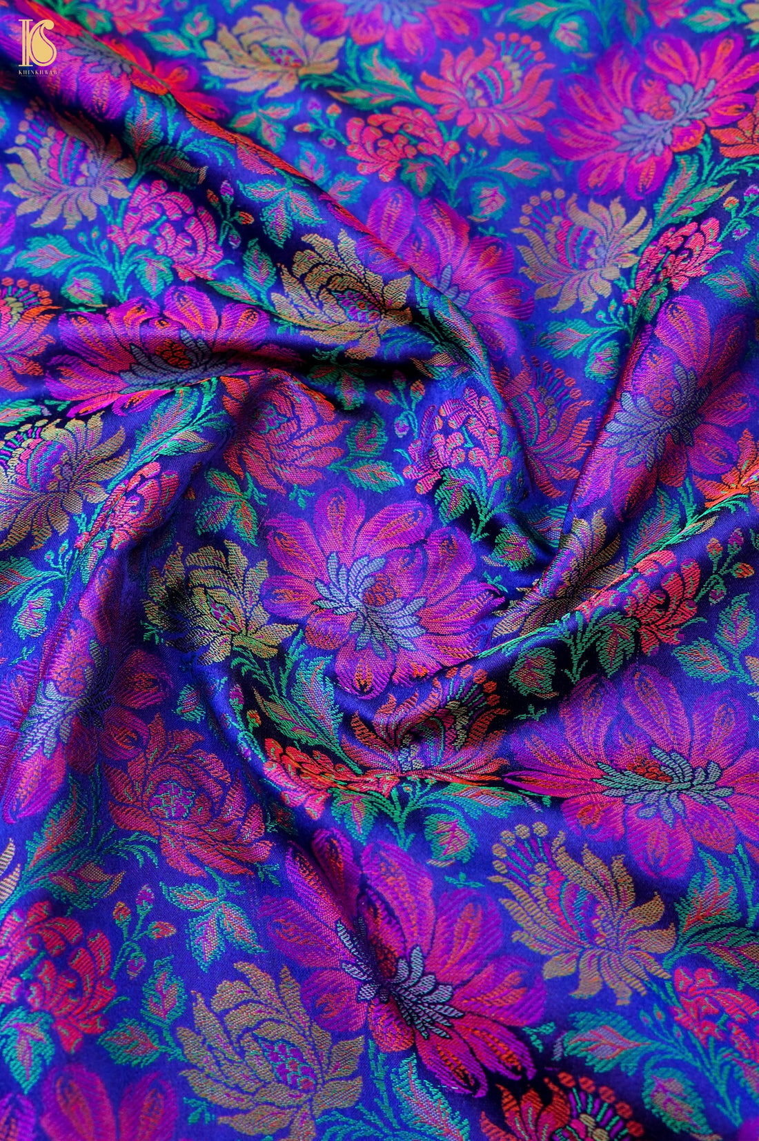 Handloom Banarasi Marigold Tanchoi Silk Fabric