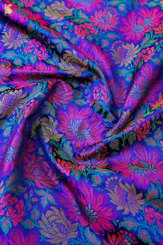 Handloom Banarasi Marigold Tanchoi Silk Fabric