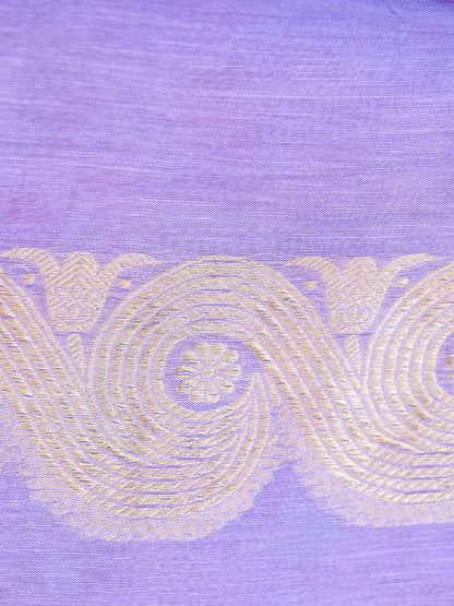 Handloom Kora Banarasi Ektara Meena Saree