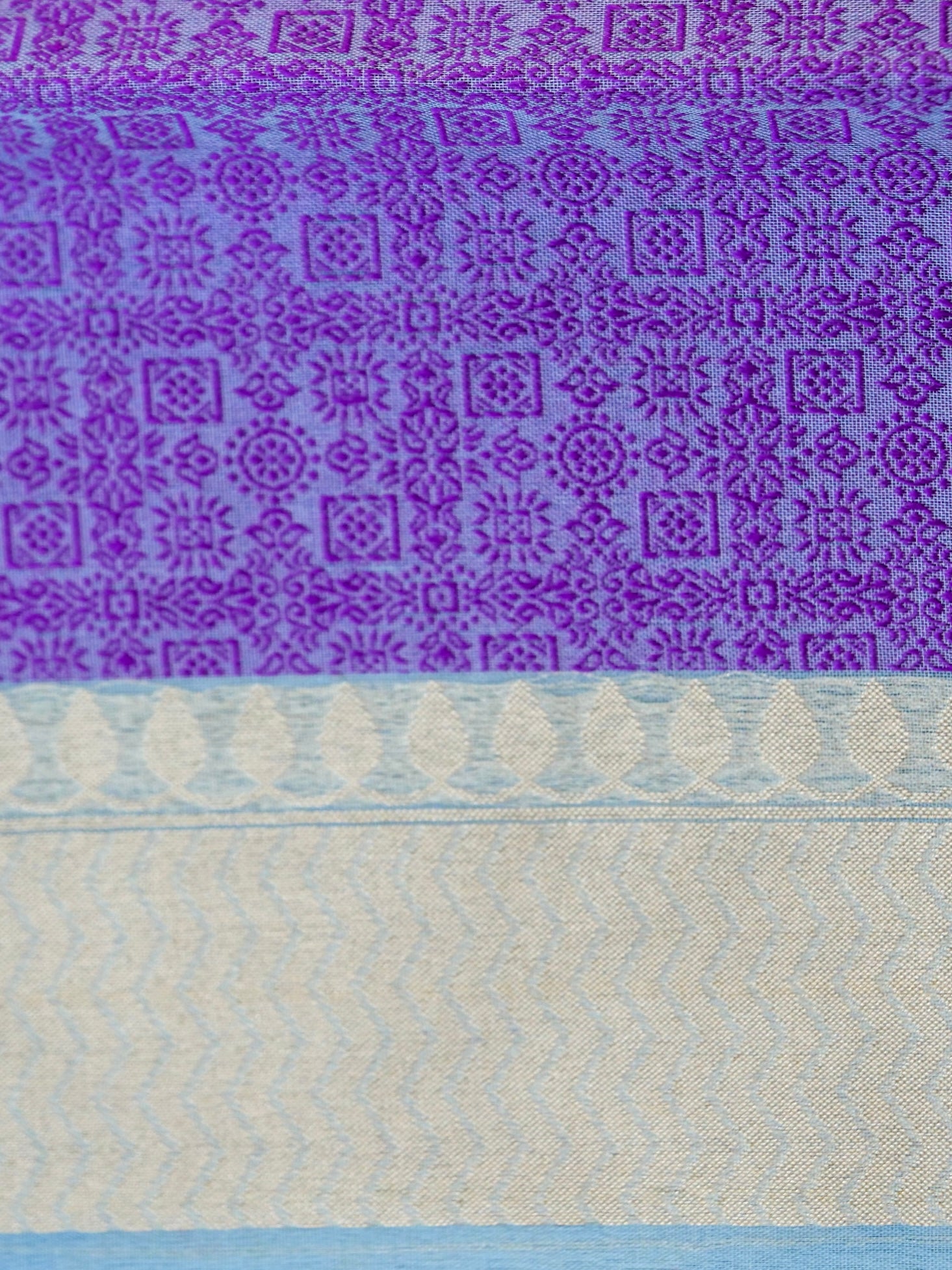 Handloom Kora Banarasi Ektara Saree