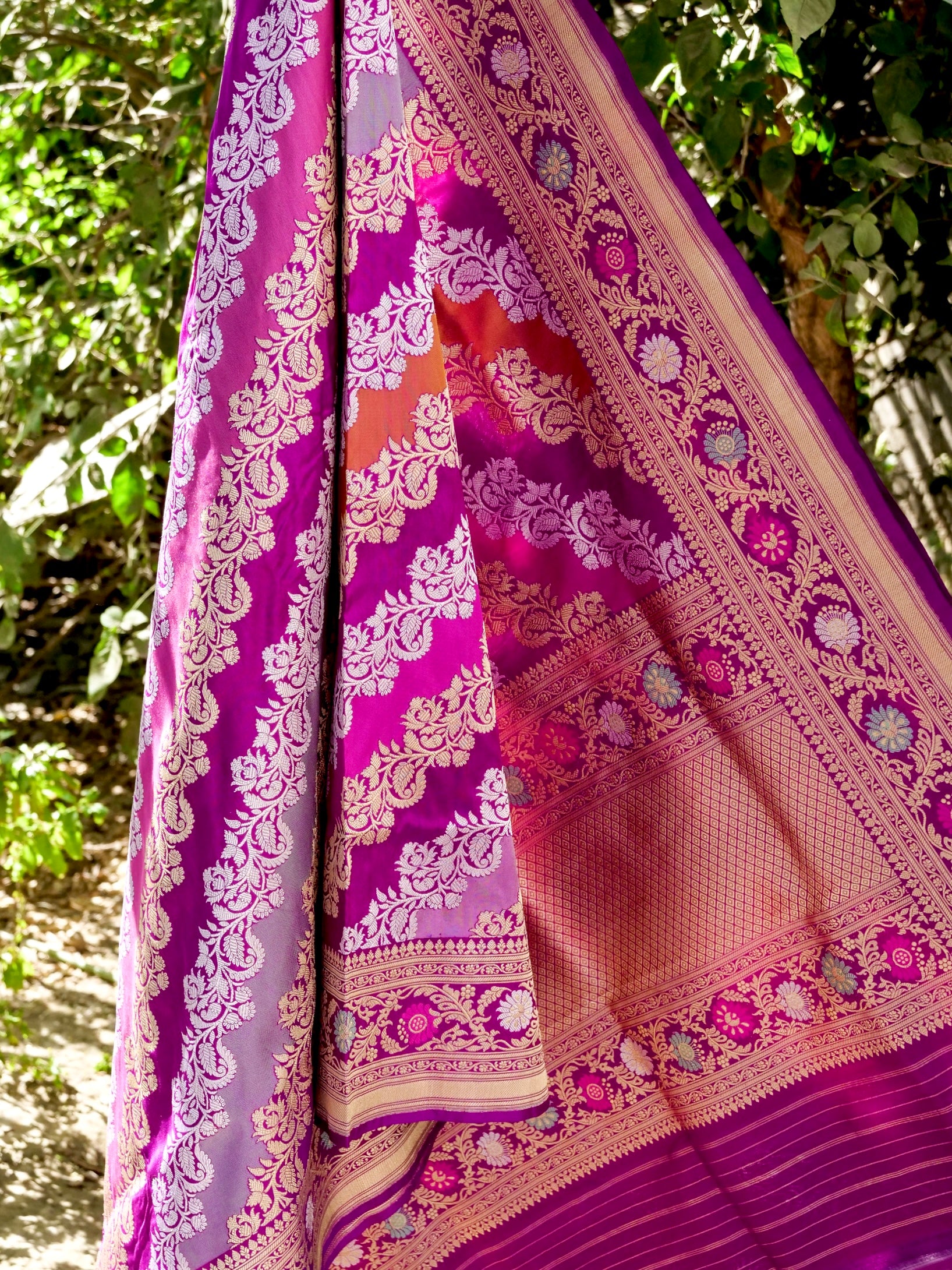 Handloom Banarasi Rangkat Silk Dupatta