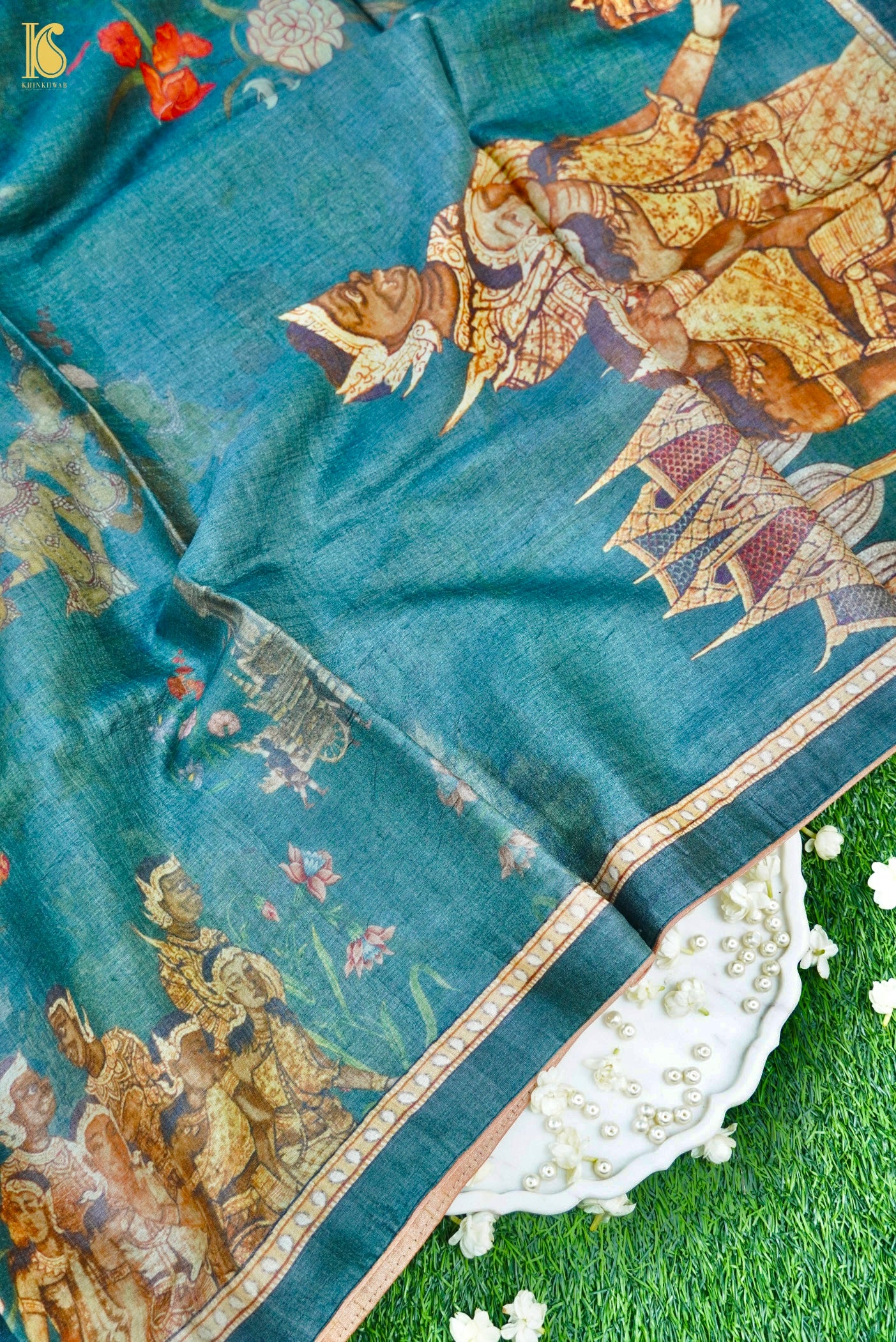 Tussar Silk Print Saree