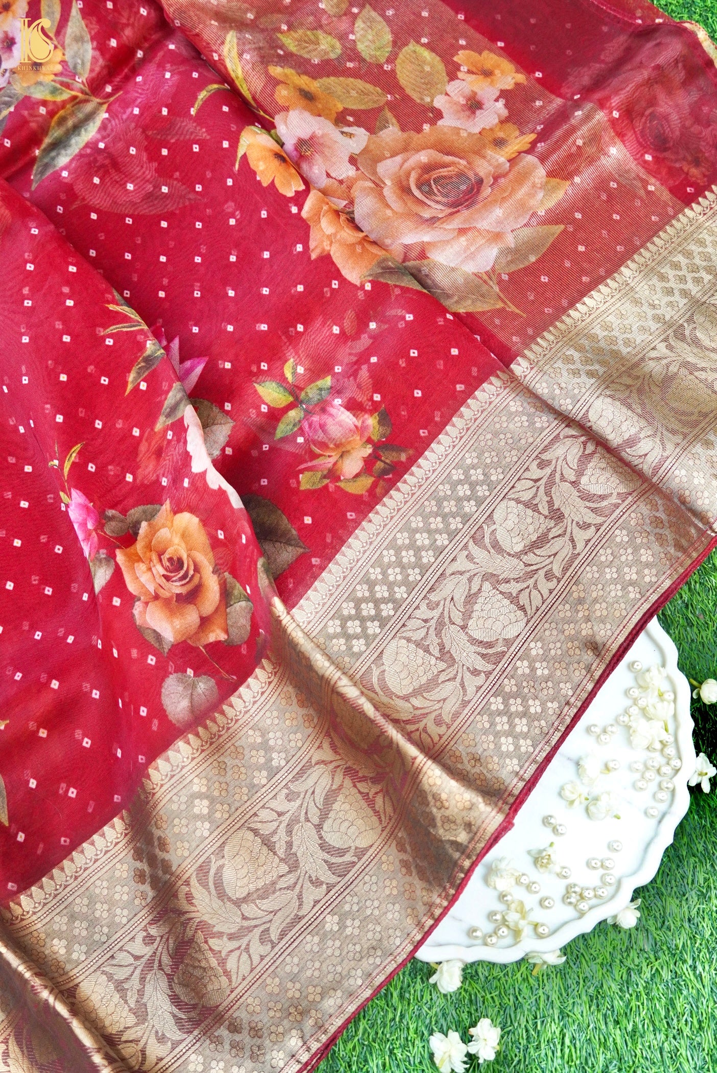 Organza Silk Print Saree