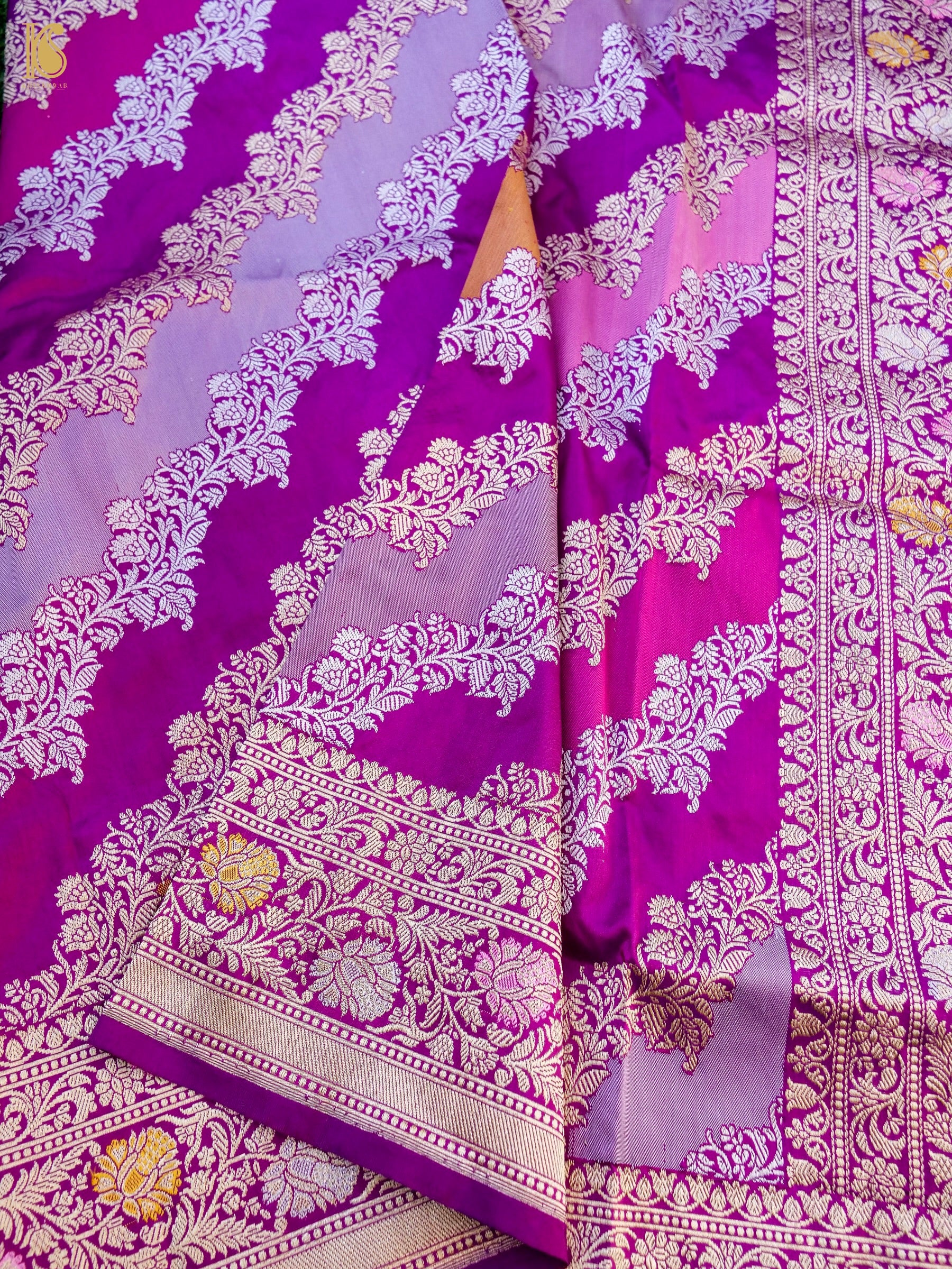 Handloom Banarasi Rangkat Katan Silk Dupatta