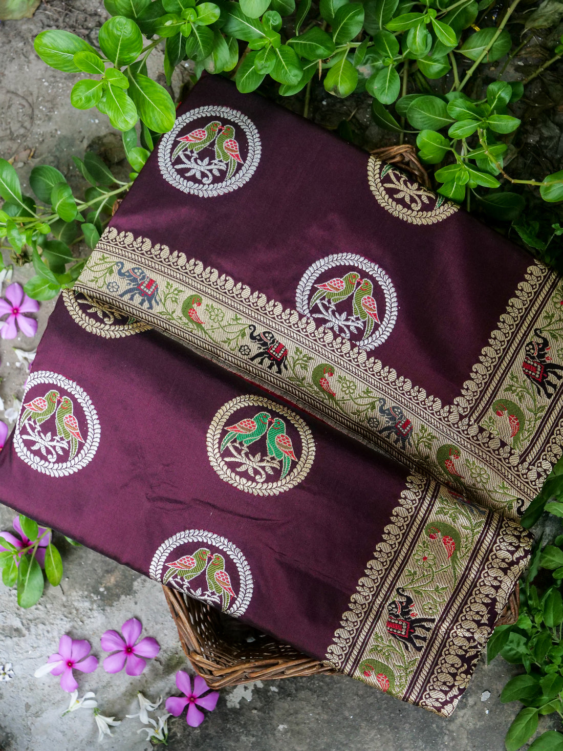 Handloom Banarasi Katan Silk Kadwa Saree