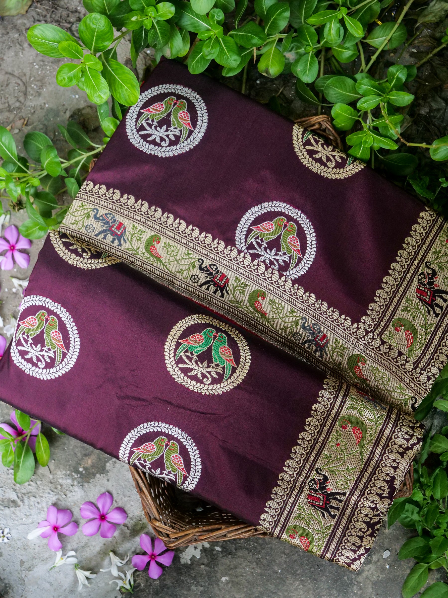 Handloom Banarasi Katan Silk Kadwa Saree