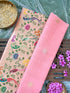 Banarasi Kora Silk Kadwa Handloom Saree with Paithani Border | Baby Pink - Khinkhwab