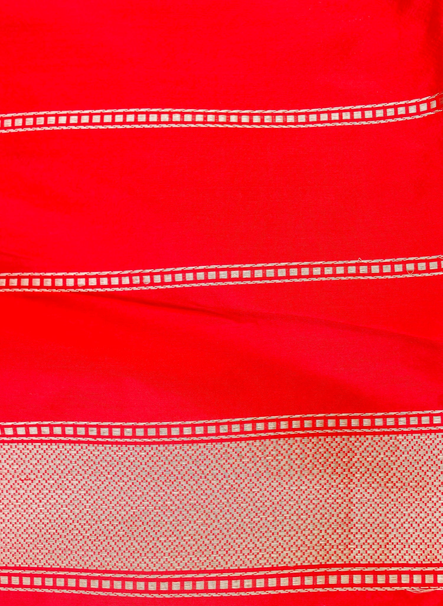 Banarasi Katan Silk Kadwa Meenakari Handloom Saree | Red - Khinkhwab