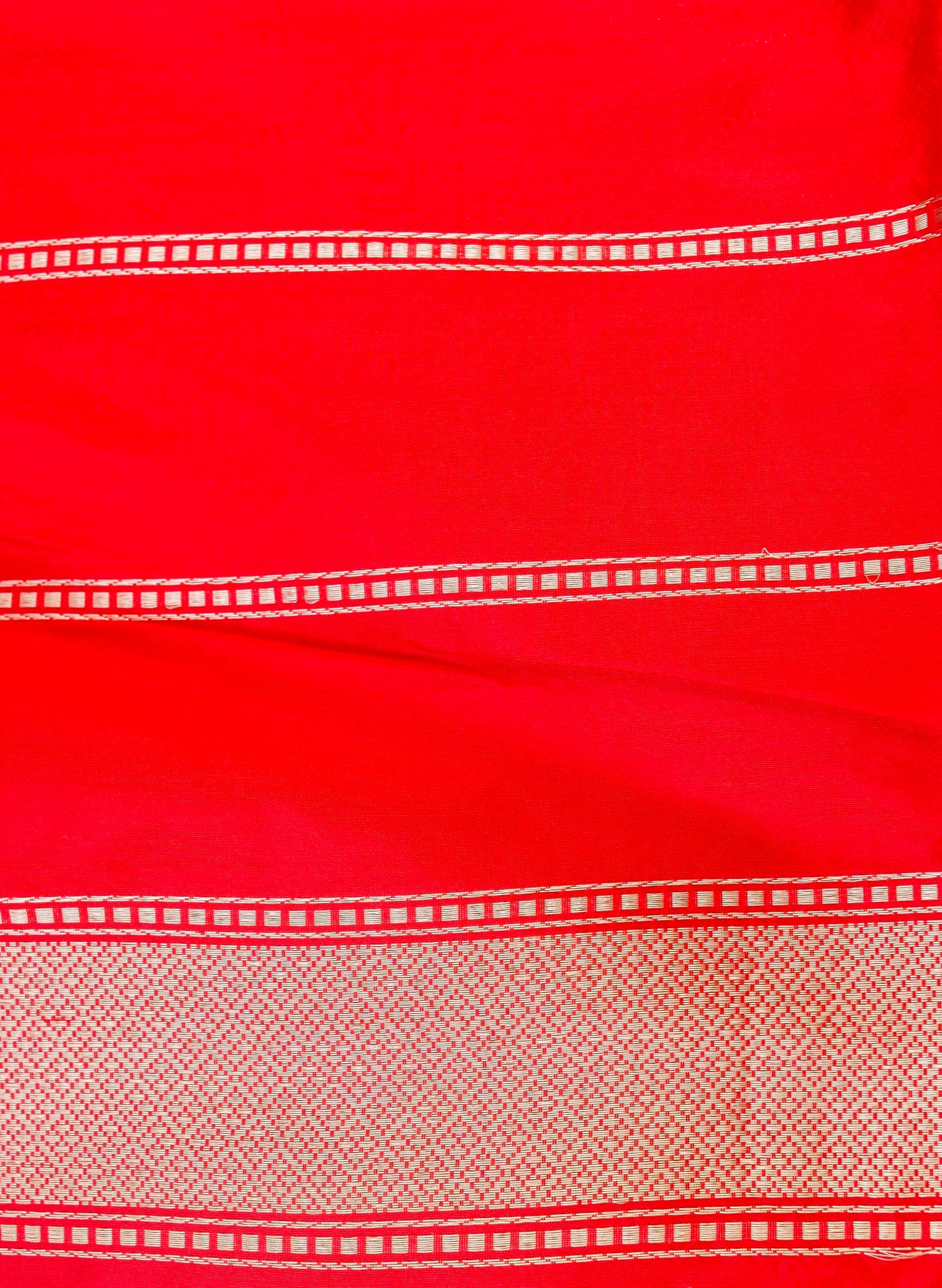 Banarasi Katan Silk Kadwa Meenakari Handloom Saree | Red - Khinkhwab